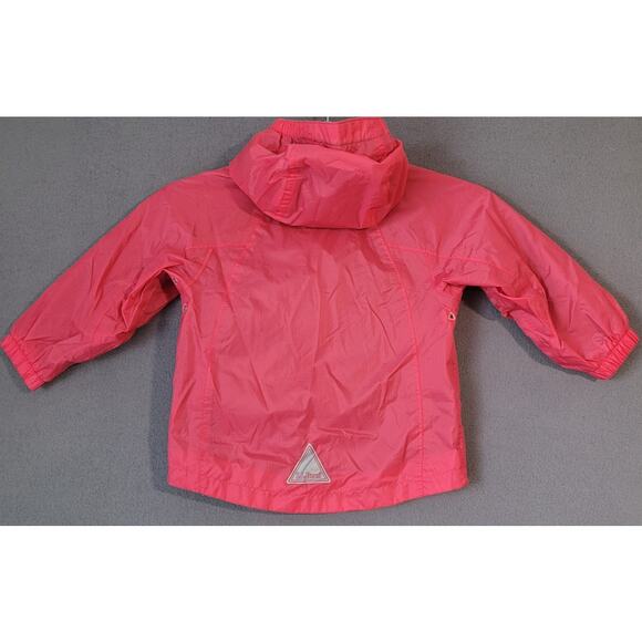 L.L. Bean Toddlers 2T Pink Rain Jacket Hooded EUC Lightweight Waterproof - Picture 2 of 9